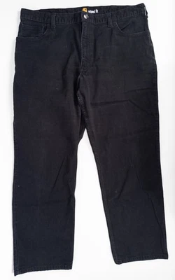 Pantalones de Trabajo Carhartt Calce Relajado Negro Lona 40x30 Duraderos Utilidad Carpintero Foto 1 de 3