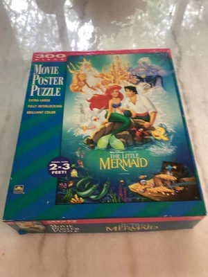 Vintage Disney The Little Mermaid 300 Pc Movie Poster Puzzle 2’x3’ Banned Cover - Image 1 of 3
