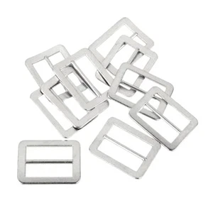 10 piezas hebillas de correa de metal plateado para correas de 25 mm correderas ajustables - Imagen 1 de 4