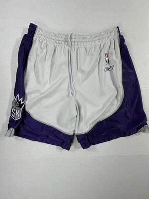 Pantalones Cortos Vintage Reebok NBA Sacramento Kings Talla 32 Blanco Púrpura Auténticos Foto 1 de 4