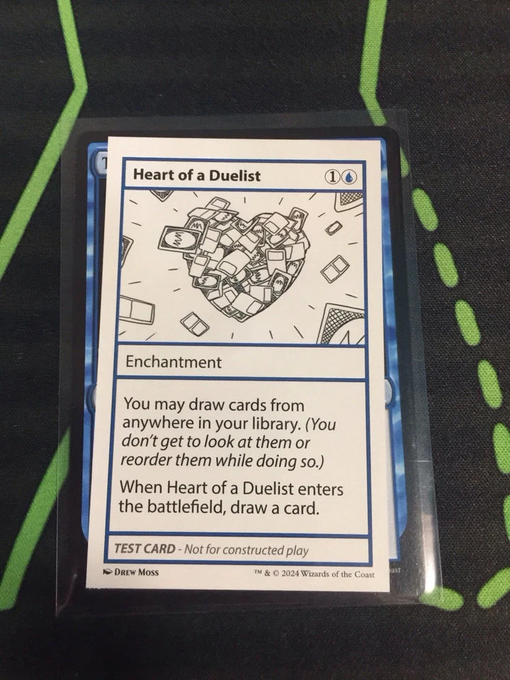 MTG Magic The Gathering Heart Of A Duelist Playtest Test Card - Image 1 of 1