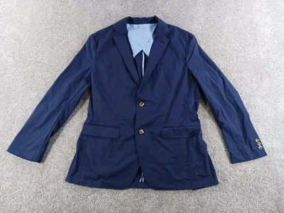 Chaqueta Club Room Grande Para Hombre Azul Mezcla Algodón Forrada 2 Botones Foto 1 de 4