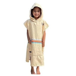 COR Childrens Unisex Poncho Towel Robe Light and Dark Blue for Kids Retro-sand - Picture 1 of 3
