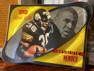 Playoff Absolute Heroes Gold Jerome Bettis 1999 #HE9 troquelado Pittsburg Steelers Foto 1 de 2