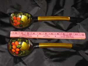 ARTISTIC Khohloma Russian Wooden Hand Painted 12" SPOON Russia Folk Display Art - Picture 1 of 1