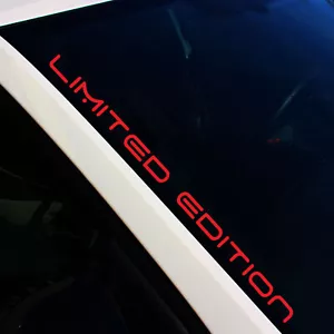 Pegatina para parabrisas delantero edición limitada rojo carmín pegatina tuning coche calcomanía FS24 - Imagen 1 de 7