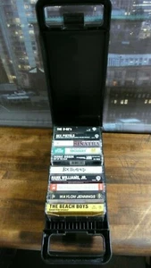 Vtg. Cassette Tape Carry Case  Hold 10 Black  Radio Shack Brand - Picture 1 of 8
