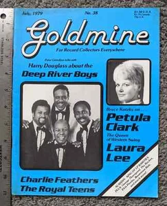 VTG MUSIC MAGAZINE GOLDMINE 1979 JULY DEEP RIVER BOYS PETULA CLARK LAURA LEE ROY - Picture 1 of 5