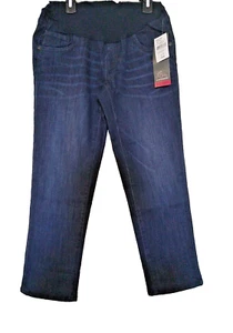 OH BABY by Motherhood Blue Maternity Capris W/Secret Fit Belly-Fits 4-6 Pant Sz - Picture 1 of 2