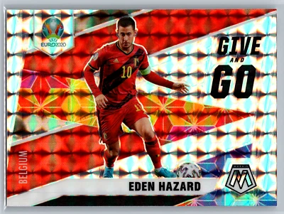 Eden Hazard 2021 Panini Mosaic UEFA Euro Give And Go Mosaic Insert #25 - Image 1 of 2