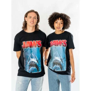 ** Jaws Film Poster Shark Logo T-shirt Universal Studio’s Official Licensed ** - Picture 1 of 3