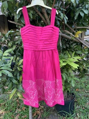 💥VESTIDO BORDADO SANGRÍA ROSA INTENSO MUJER Foto 1 de 4