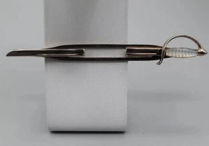Vintage Swank Sword Saber Necktie Clip Clasp Bar Pin Military Fraternity - Picture 1 of 5