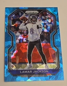 Panini Prizm 2020 - Blue Ice Prizm #37 Lamar Jackson /99 - Foto 1 di 7