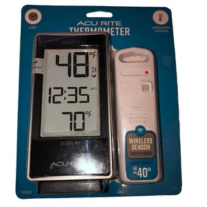 AcuRite Termometro 02059W Temperatura Interno ed Esterno Orologio Digitale - Foto 1 di 11