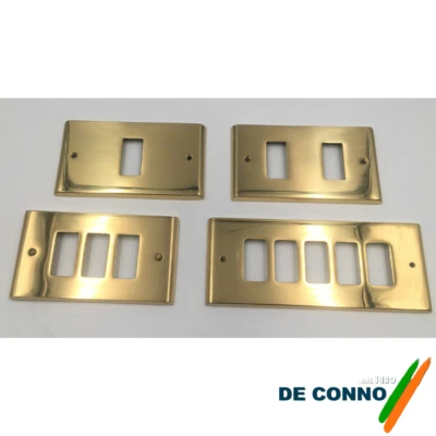 Placca ottone lucido per Serie Bticino Magic Coprinterruttore oro dorato Art.170
