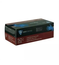 West Chester Protective Gear High Risk powder free Blue Latex Exam Gloves 50 Ct.