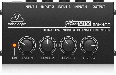 Mixer Behringer MX400 Micromix Low Noise 4 Channel Mono Line Audio Keyboard New - Image 1 of 4