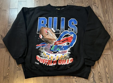 Vtg Buffalo Bills Pure Magic Johnson Sweatshirt 90s Deadstock NEW! Sz L Cover