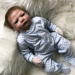 22" Realistic Reborn Baby Dolls Boy Doll Vinyl Silicone Lifelike Newborn Gift - Picture 1 of 5