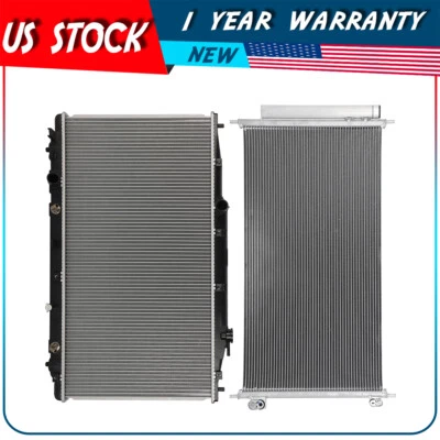Radiator and AC Condenser Assembly For 2012 2013 2014 2015 Honda Crosstour - Image 1 of 4