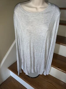 DAISY FUENTES Heathered Gray Grey Lightweight Pullover Sweater Size XL ❤️tw11j46 - Picture 1 of 4
