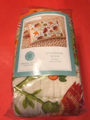 Martha Stewart JAIPUR INDIENNE Acolchado Estándar Falsa 100% ALGODÓN NUEVO EN PAQUETE  Foto 1 de 4