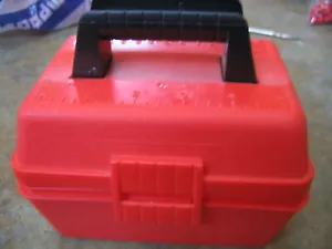 Fisher Price roter Werkzeugkoffer mit SCHARNIERDECKEL 1987 - Bild 1 von 2