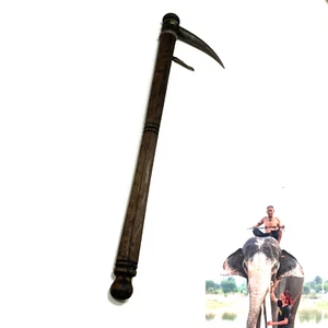 RUSTIC Old Karen Hill Tribe Iron Wood Handle Elephant Ankus Collectible rare - Picture 1 of 11