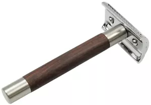 Rasierhobel RAZOLUTION 2Edge Edelstahl-Griff mit Walnussholz Solingen Germany - Picture 1 of 4