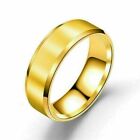 Rings Titanium Steel 8Mm Wedding Engagement Fashion Finger Couple Men Women