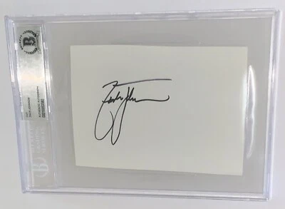 Zach Johnson signed Cut Index Card Masters Ryder Cup captain beckett coa slabbed - Image 1 of 4