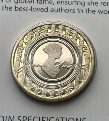 2017 JANE AUSTEN 2 TWO POUND COIN BRILLIANT UNCIRCULATED BU BUNC - Image 1 of 4