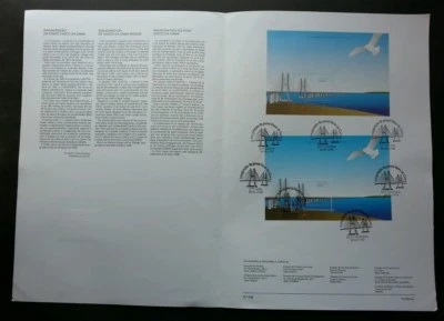 Portugal Bridge 1998 Building Bird (stamp + ms on info sheet) *4 pages *see scan - Image 1 of 4