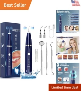 Teeth Cleaning Kit Battery Powered 5 Modes LED Light Easy Plaque Remover Tool - Picture 1 of 8