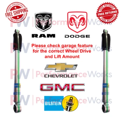 Par de amortiguadores traseros Bilstein B8 5100 con elevación para Chevrolet y Dodge y GMC y Ram Foto 1 de 4