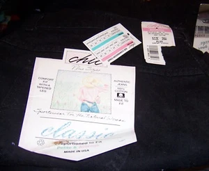 NWT VINTAGE CHIC 100% Cotton Black Jeans - SIZE 26 W M - Picture 1 of 3