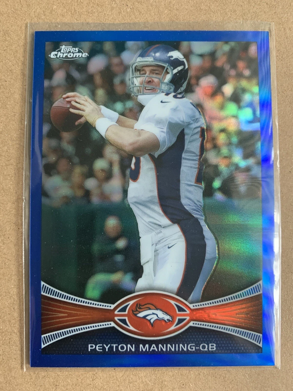 2012 Topps Chrome Peyton Manning Blue Border Refractor #/199