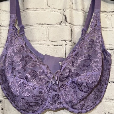 Sujetador Wacoal 38DDD con aros correas ajustables púrpura sin forro figura completa 85199 Foto 1 de 4