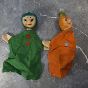 Vintage anthropomorphe seltsame Cragstan Gemüse Handpuppen Gummi/Stoff - Bild 1 von 18