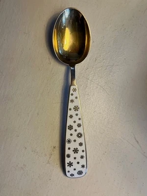 VINTAGE 1945 ANTON MICHELSEN SILVER & ENAMEL CHRISTMAS SPOON - DENMARK - Image 1 of 4