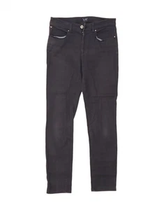 ARMANI Womens Skinny Casual Trousers W30 L31 Navy Blue Cotton CH04 - Picture 1 of 3