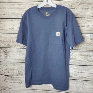 Junior's Carhartt Short Sleeve Pocket T Shirt Loose Fit K87 100% Cotton Sz S - Picture 1 of 7