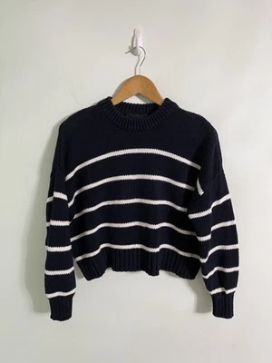 Suéter Jenni Kayne Chloe Cuello Redondo Azul Marino Talla Pequeña Foto 1 de 4