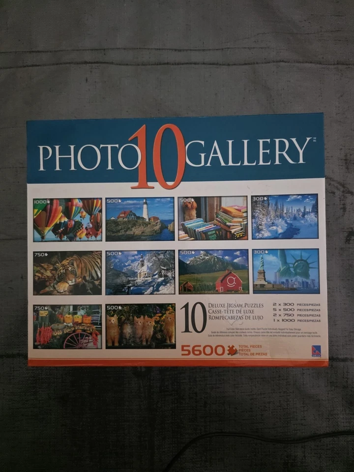 Sure-Lox Photo Gallery Box Set Of 10 Deluxe Jigsaw Puzzles 5600 Pieces - Image 1 of 4