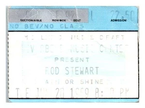 Rod Stewart Concert Ticket Stub July 2 1989 Cincinnati Ohio (Rescheduled) - Picture 1 of 2