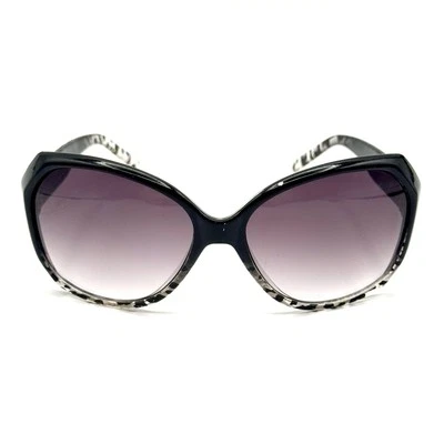 Gafas de sol de diseñador Foster Grant EVO113 negras de gran tamaño marco redondo lentes degradadas Foto 1 de 4