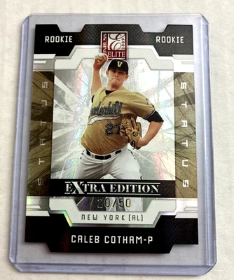 Gold #/50- 2009 Donruss Elite Extra Edition #97- Caleb Cotham Sp Rc #/50 - Image 1 of 2