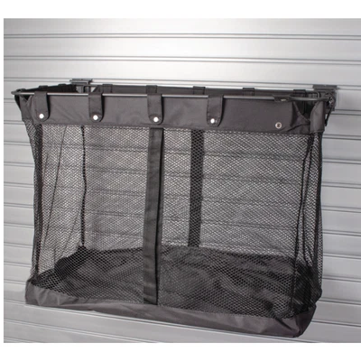 New Slatwall HandiSolutions Large Mesh Storage Basket Graphite HSLSB3426B Garage - Image 1 of 4