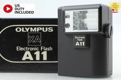 Probado [COMO NUEVO con caja] Flash para cámara fotográfica Olympus A11 para XA XA2 XA3 XA4 de JAPÓN Foto 1 de 4
